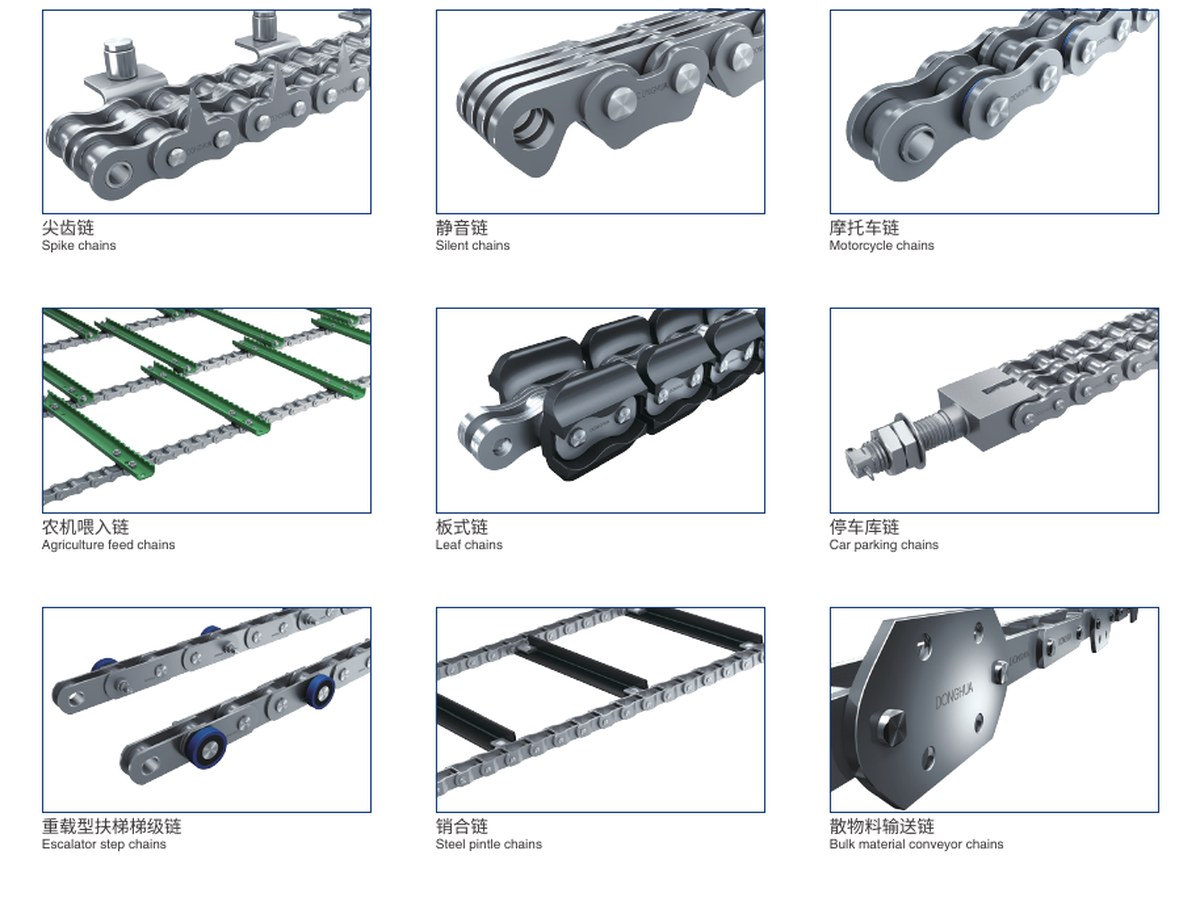 Industrial chain family and roller chain products